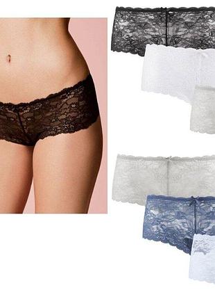 Женские кружевные трусики хипстеры трусы esmara германия, батал,