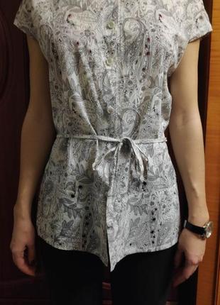 Блуза с поясом