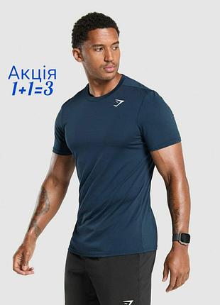 Спортивная футболка gymshark большого размера синего цвета