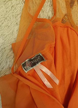 Платье с шифоном и бисером 4