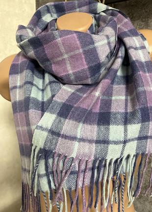 Брендовий шарф lochmere у клітинку 100%кашемір шотландія