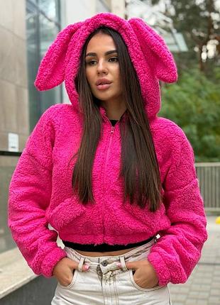 Плюшеве худі з вушками, худі тедді