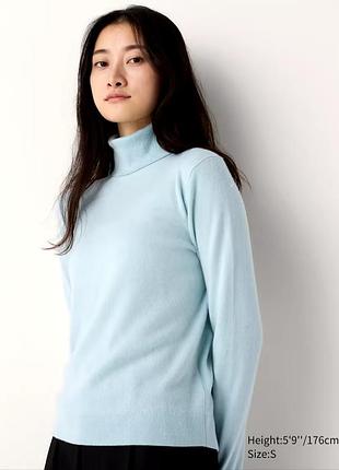 Кашеміровий светр, гольф  uniqlo з високим коміром 469480