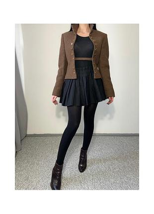 Вінтажний укорочений вовняний жакет піджак