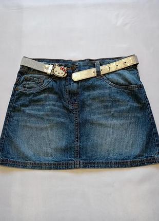 Джинсовая короткая юбка мини alive с поясом