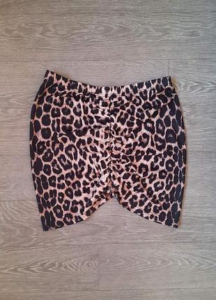 Юбка в леопардовый принт, размер м-l