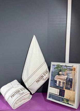 Набор полотенец maison d'or ecru 50x100; 85x150
