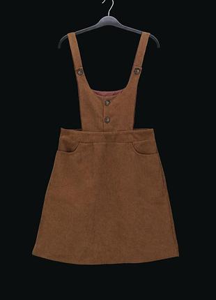 Коричневый вельветовый сарафан "shein", eur38, м.