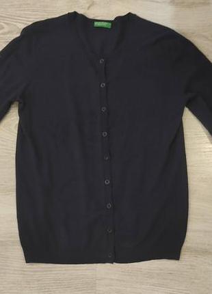 Темно-синий кардиган на девочку 11-12 лет от beneton