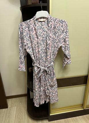 Халат женский в цветочный принт классный стильный практичный