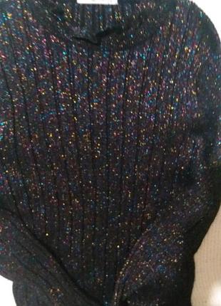 Джемпер, гольф cвяточный сияющий люрексом тu