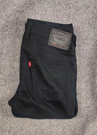 Ідеальні чоловічі джинси levis 510 оригінал завужені чорні преміальна серія штани брюки