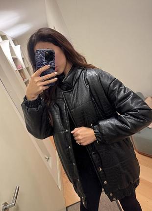 Куртка кожа под крокодила