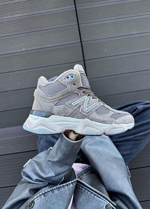 Термо кросівки new balance 9060 brown хутро