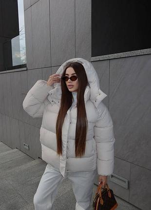 Стильний пуффер тепла куртка зима зимова куртка