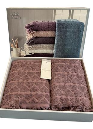 Набор полотенец maison d'or gabrielle lilac 50x100; 85x150