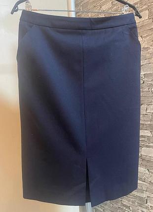 Классическая деловая брендовая юбка с шерсти