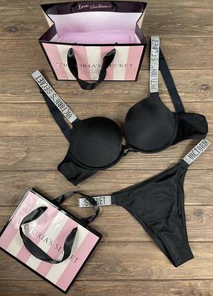 Комплект білизни victoria’s secret чорний