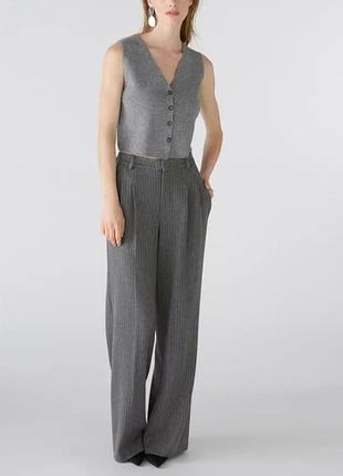 Брендовые штаны брюки палаццо трубы с высокой талией m&s, 14 размер.