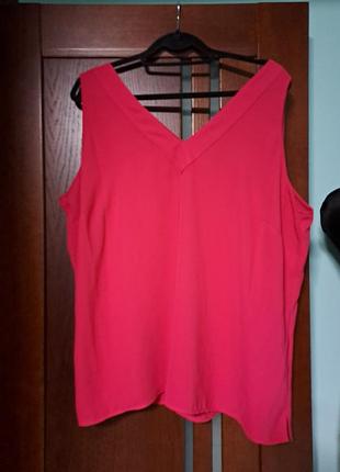 Блуза топ без рукавов малиновый цвет