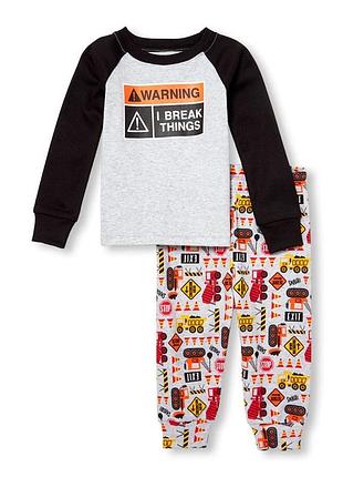 Childrens рlace хлопковая пижама warning