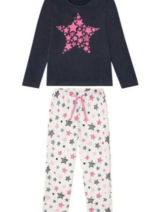 Pepperts хлопковая пижама с фланелевыми штанами stars