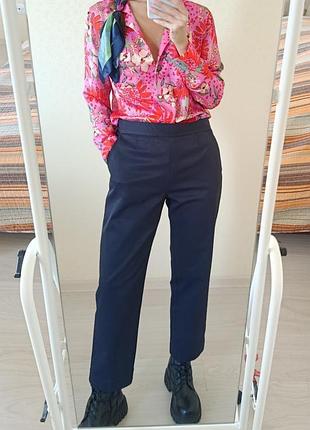 Брюки прямые синие cos