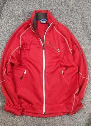 Мужская красная кофта на замок salomon acti оригинал флисовая трекинговая тактическая