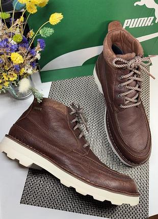 Оригинальные ботинки кожаные clarks gore tex