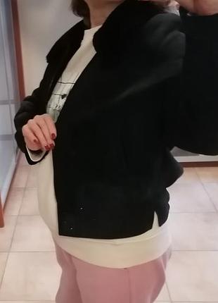 Італійська натуральна дублянка, бомбер, л, l