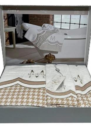 Набор полотенец maison d'or lowes beige 30x50; 50x100; 85x150