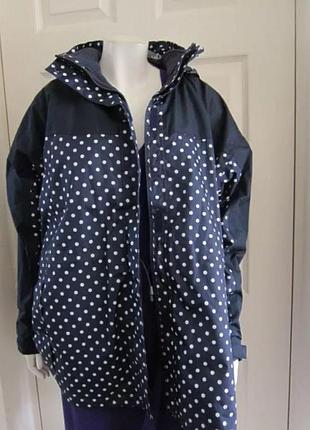 Стильная куртка/дождевик/плащ в горошек. батал. jd williams. англия.