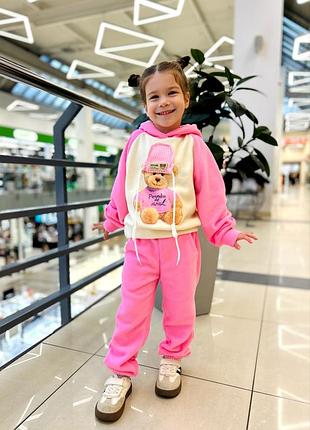 Дитячий теплий костюм для дівчинки