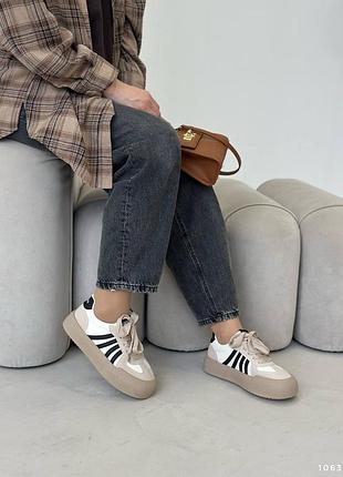 Женские кроссовки экокожа экозамша 1063