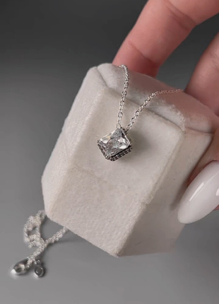 Бусы pandora “блестящий прямоугольный ореол”