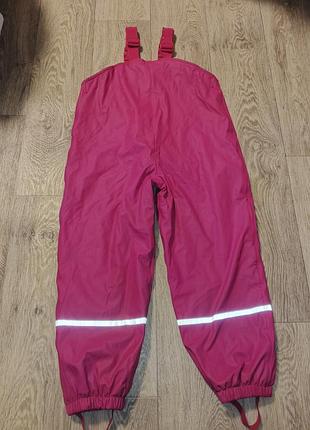Дождевик демисезонные штани комбинезон на флисе рост 122-128 см , 7-8 лет impidimpi