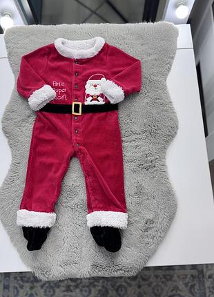 Новорічний чоловічок сліп для хлопчика 74/80 см