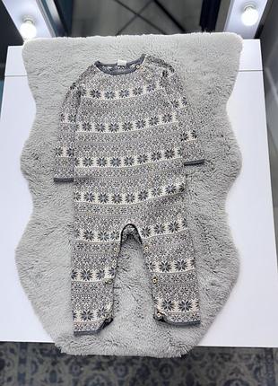 Ромпер чоловічок новорічний h&m для хлопчика 12-18 місяці 86 см
