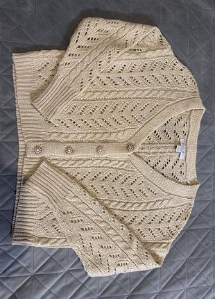 Жіноча вʼязана кофта amicu розмір s бежева