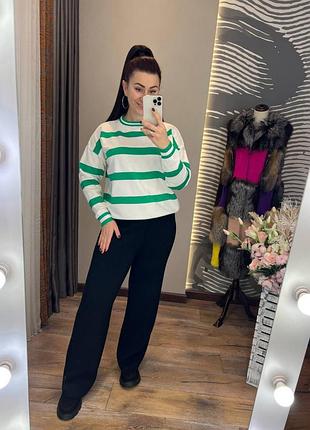 Теплые брюки прямого кроя на искусственном меху