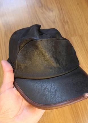 Теплая шапка кепка флисовая коровья кожа stetson baseball cap cowhide