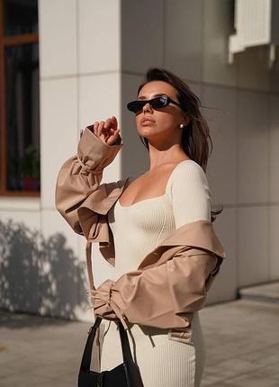 Сукня з декольте вʼязана