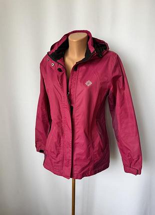 Вишневая куртка лыжная треккинговая crivit outdoors с капюшоном для походов ветровка