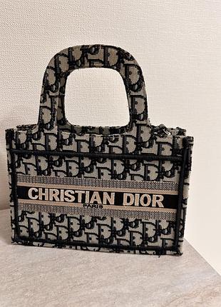 Сумка чорно біла сіра діор