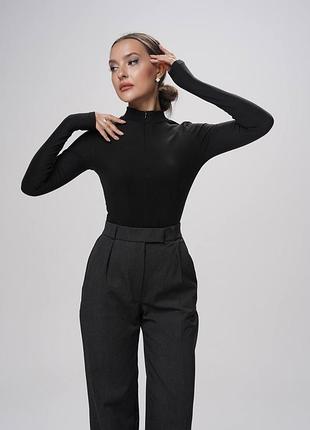 Жіноче облягаюче боді з довгим рукавом на блискавці – стиль та комфорт 2025