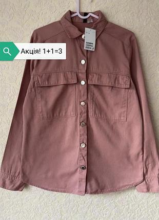 Hm жіноча джинсова сорочка, джинсова сорочка оверсайз, рубашка