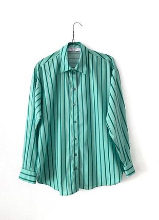 Зеленая рубашка в полоску primark