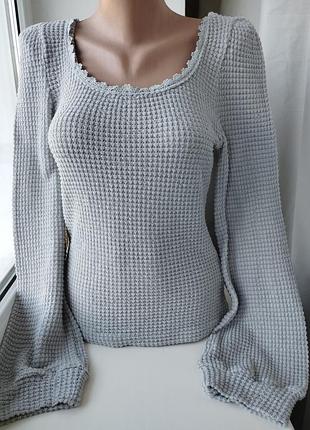 В'язана сіра кофта, джемпер, shein, m, 🩶