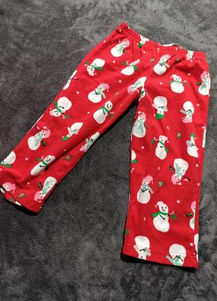 Новогодние теплые штанишки, 2-3 года, унисекс
