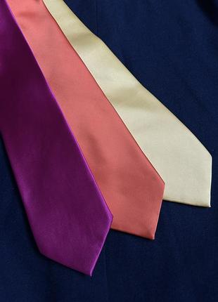 Краватки набір рожева помаранчева жовта комплект краваток